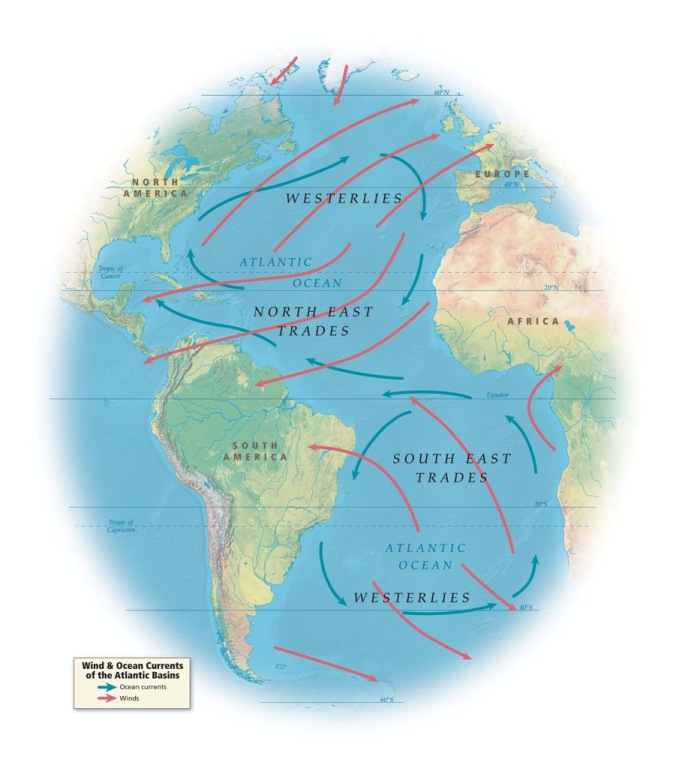 atlantic ocean currents map